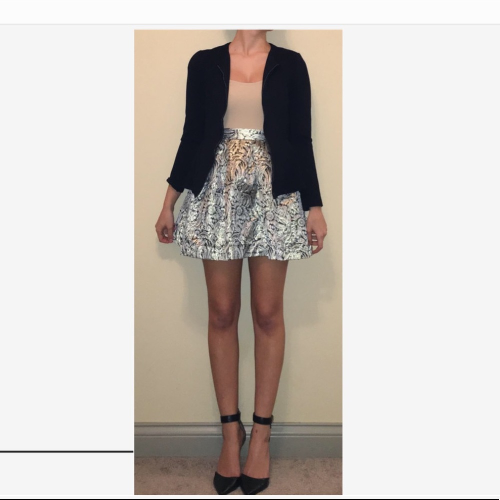 Silvery Gold & Brown Shiny Skirt